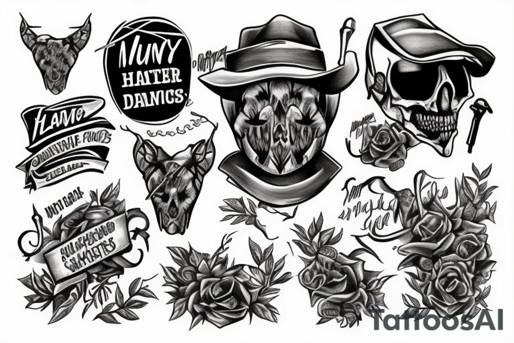 My sons name HUNTER tattoo idea