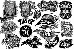 My sons name HUNTER tattoo idea