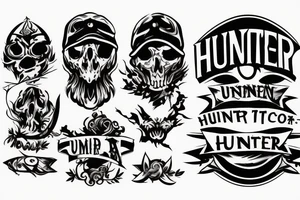 My sons name HUNTER tattoo idea