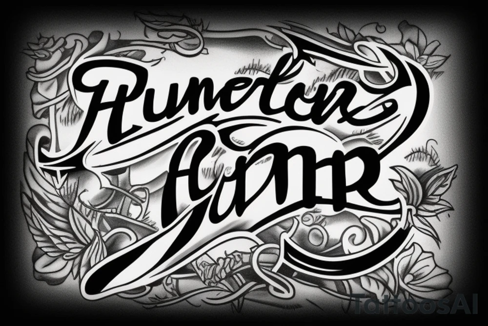 My sons name HUNTER tattoo idea