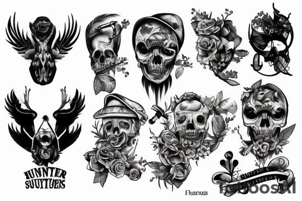 My sons name HUNTER tattoo idea