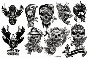 My sons name HUNTER tattoo idea