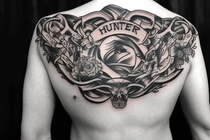 My sons name HUNTER tattoo idea