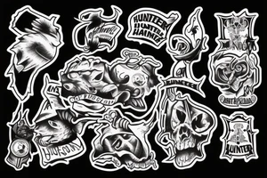 My sons name HUNTER tattoo idea