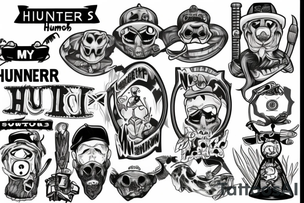 My sons name HUNTER tattoo idea