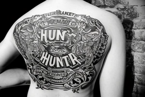 My sons name HUNTER tattoo idea