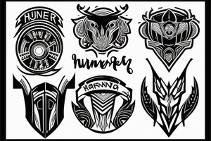 My sons name HUNTER tattoo idea
