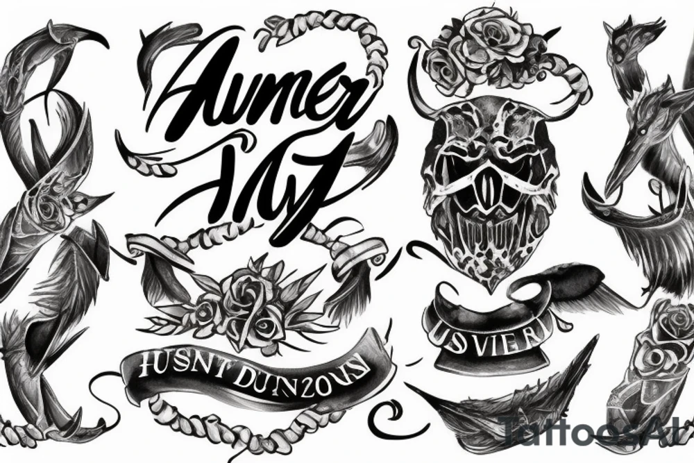 My sons name HUNTER tattoo idea