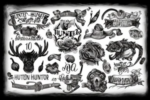 My sons name HUNTER tattoo idea