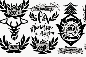 My sons name HUNTER tattoo idea