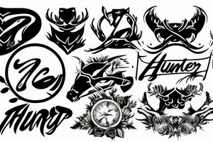 My sons name HUNTER tattoo idea