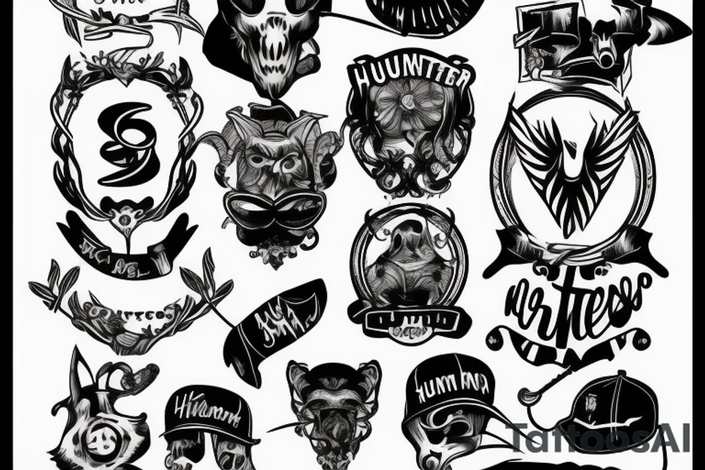 My sons name HUNTER tattoo idea