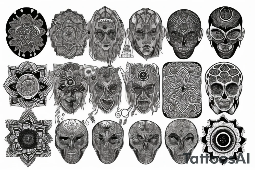 mandala for head men tattoo idea