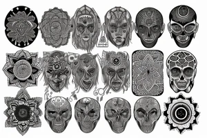 mandala for head men tattoo idea