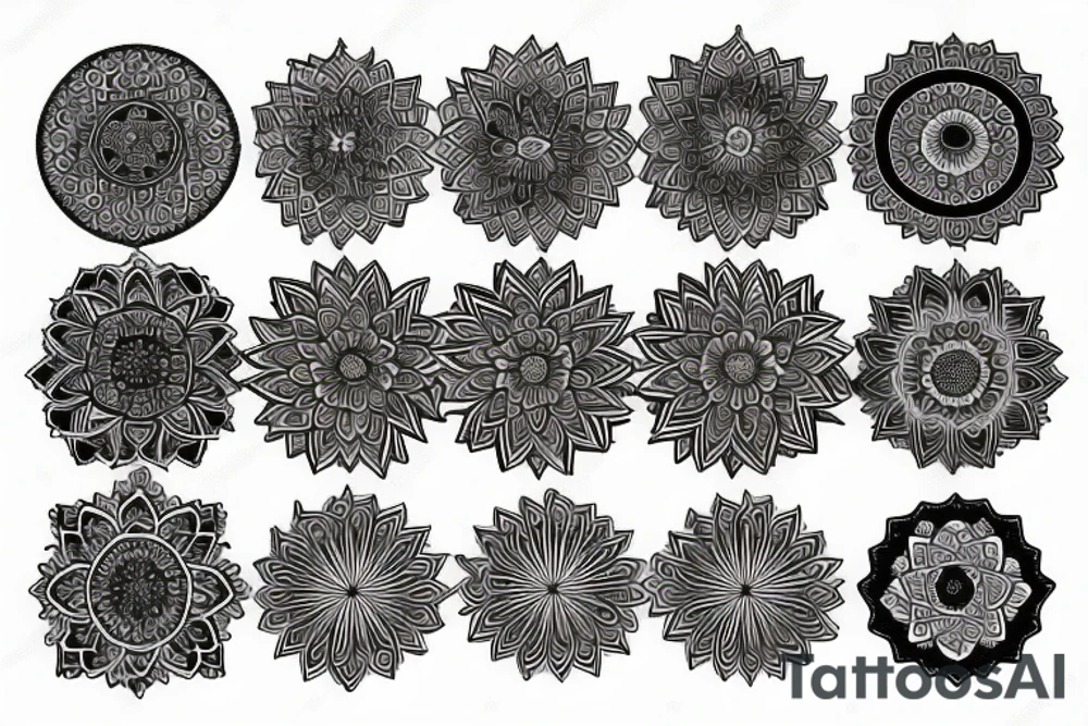 mandala for head men tattoo idea