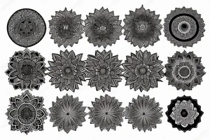 mandala for head men tattoo idea