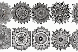 mandala na hlavu pro muže půlměsíc tattoo idea
