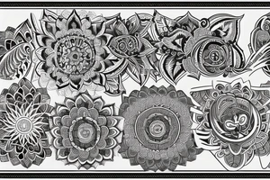 mandala na hlavu pro muže půlměsíc tattoo idea