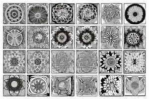 mandala na hlavu pro muže půlměsíc jednoducé tattoo idea