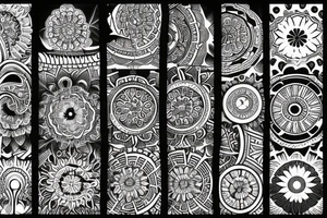mandala na hlavu pro muže půlměsíc jednoduché tattoo idea