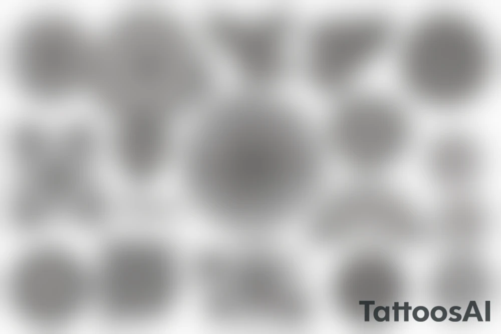 mandala na hlavu pro muže půlměsíc jednoduché zjednoduš vzor tattoo idea