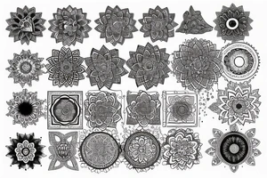 mandala na hlavu pro r tvar oblouk tattoo idea