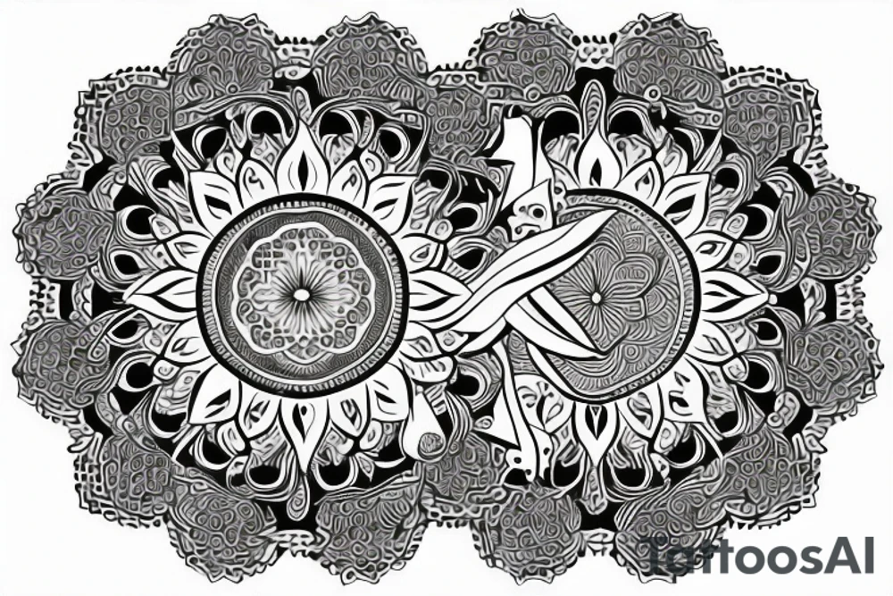 mandala na hlavu pro r tvar oblouk tattoo idea