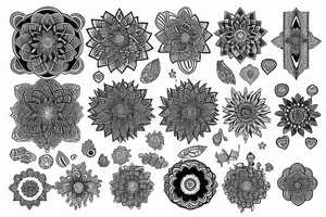 mandala na hlavu pro r tvar oblouk tattoo idea
