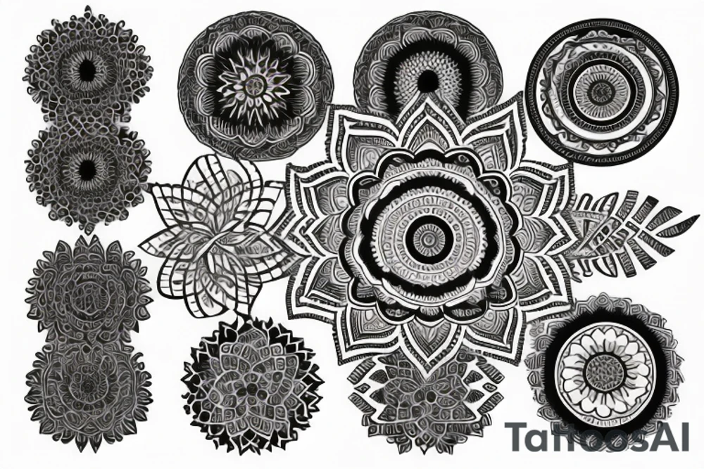 mandala na hlavu pro r tvar oblouk tattoo idea