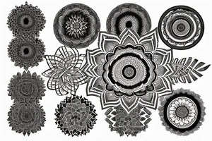 mandala na hlavu pro r tvar oblouk tattoo idea