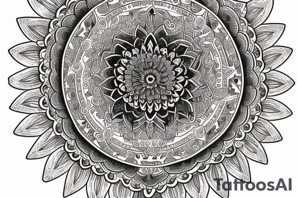 mandala na hlavu pro r tvar oblouk tattoo idea