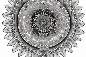 mandala na hlavu pro r tvar oblouk tattoo idea