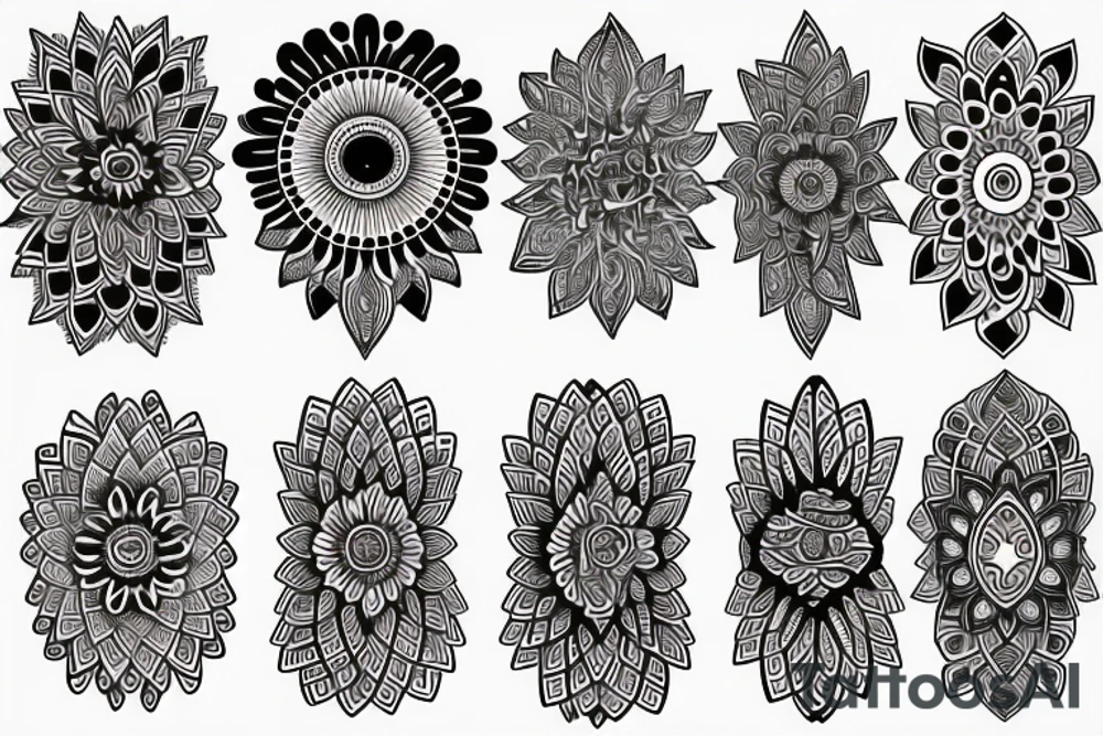 mandala na hlavu pro r tvar oblouk tattoo idea