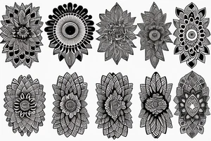 mandala na hlavu pro r tvar oblouk tattoo idea