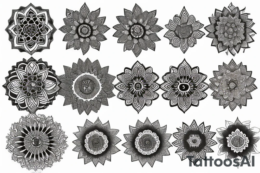 mandala na hlavu pro r tvar oblouk tattoo idea