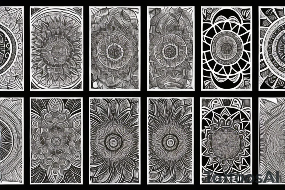mandala,hlava, půlměsíc tattoo idea
