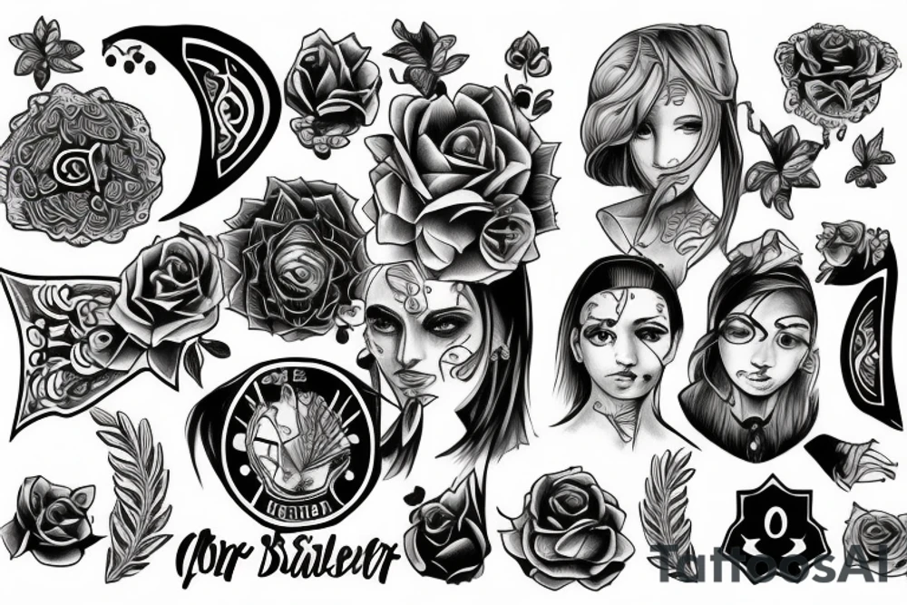 Sister brother tattoo that shows loyalty and determination tattoo idea