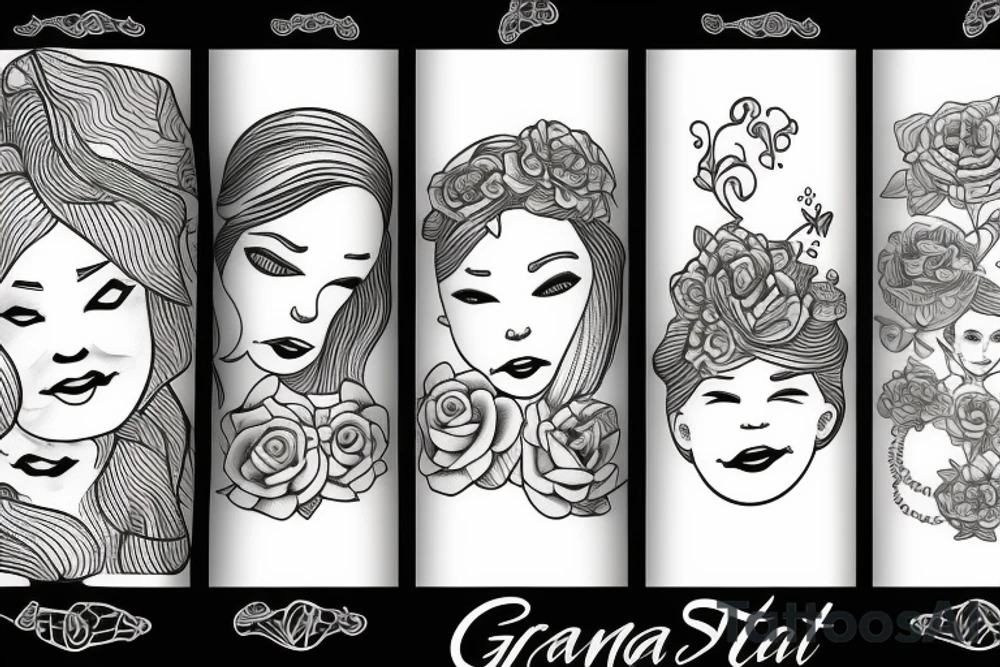 grandma, daughter, granddaughter tattoo idea