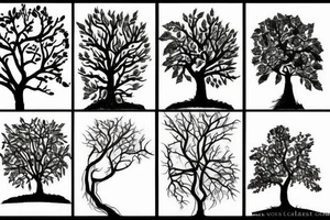 three trees tattoo idea