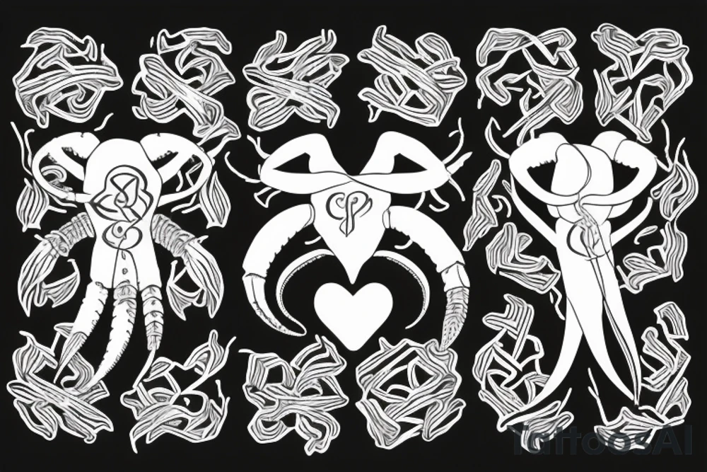 two scorpions mirroring each other forming a heart tattoo idea two scorpions mirroring each other forming a heart tattoo idea