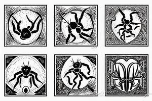 two scorpions mirroring each other forming a heart tattoo idea