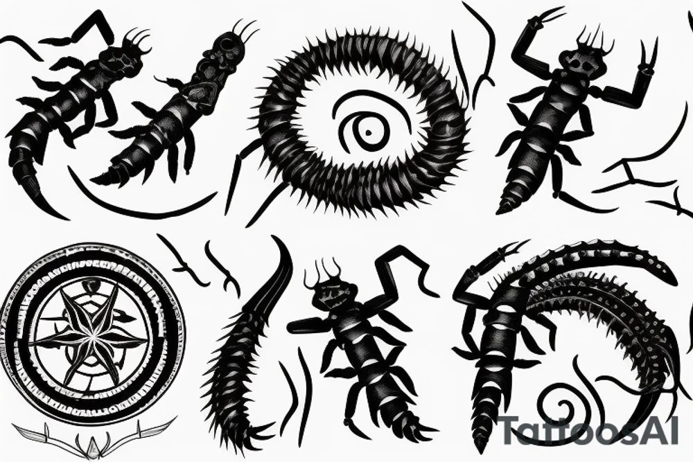 two scorpions mirroring each other tattoo idea