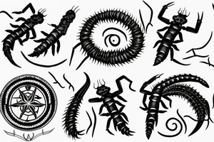 two scorpions mirroring each other tattoo idea