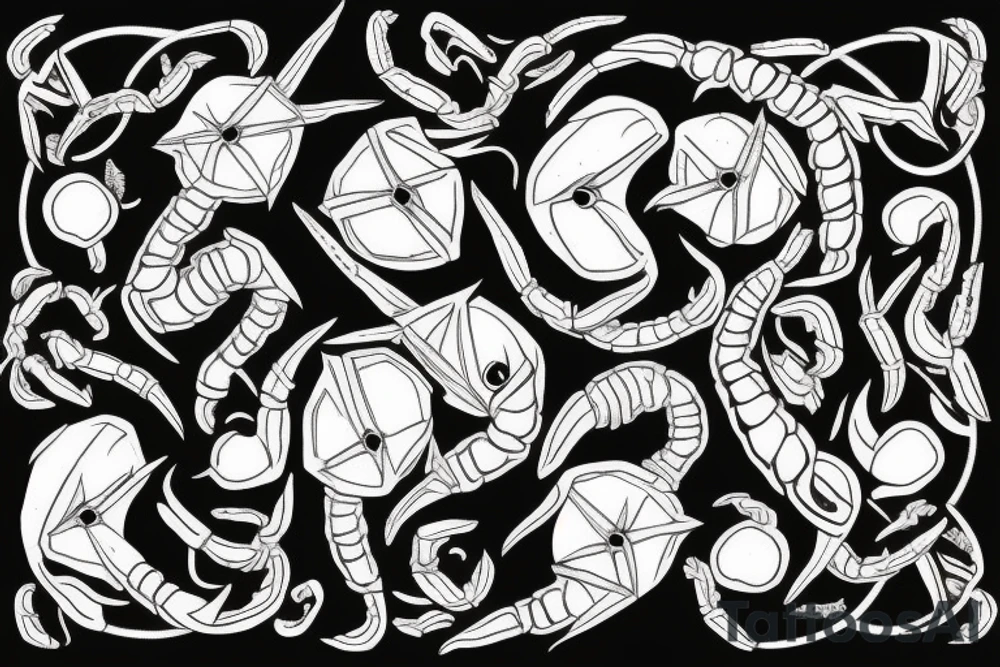 two scorpions mirroring each other tattoo idea