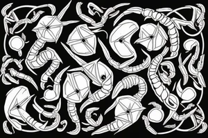 two scorpions mirroring each other tattoo idea