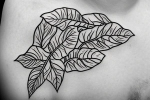 vine leaves for collar bone tattoo idea