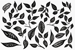 vine leaves for collar bone tattoo idea