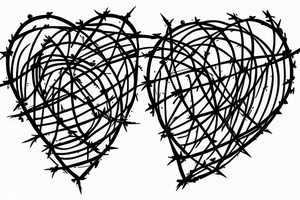 barbed wire heart tattoo idea