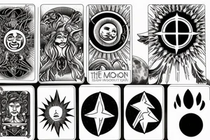 the sun and the moon tarot cards tattoo idea