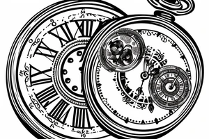 pocket watch tattoo idea